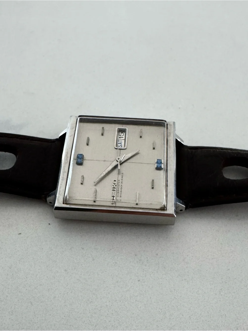 Vintage SEIKO TV 8306 - 5000 Automatic Wristwatch white Dial -RUN Rare 1960s